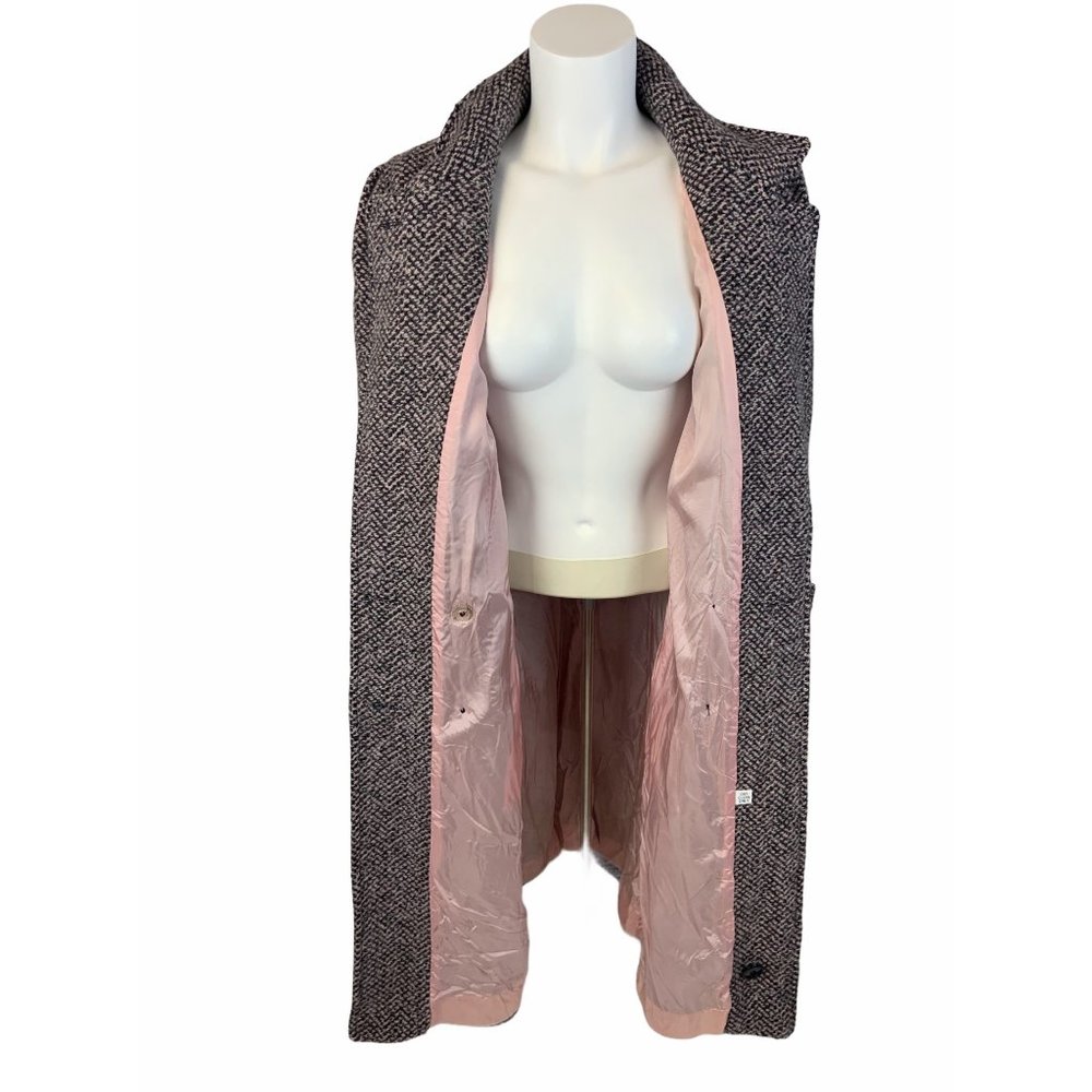 Women's vintage Wool trench coat with scarf - Picture 4 of 12